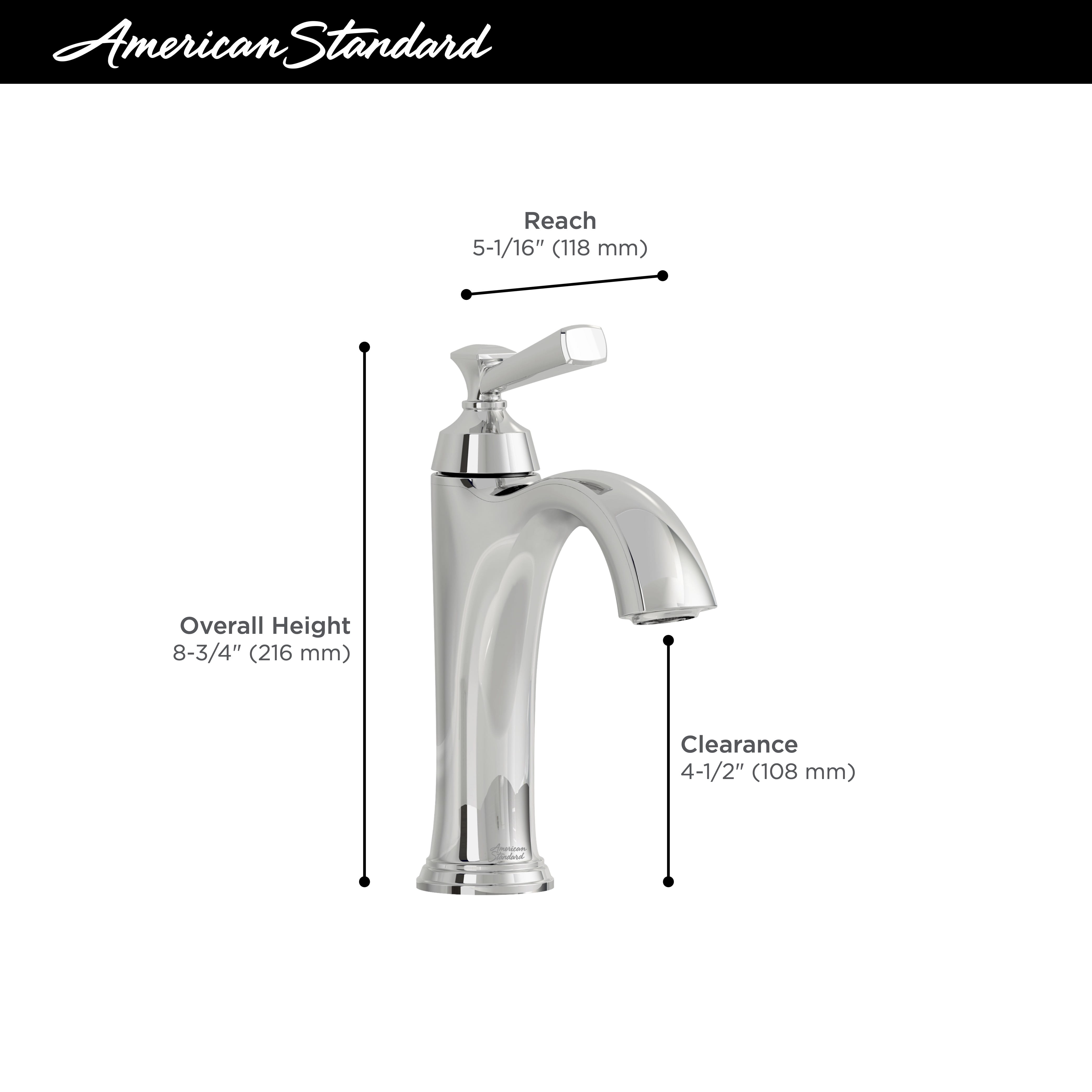 Rumson Single Hole Single Handle Bathroom Faucet 12 GPM with Lever Handle BRUSHED NICKEL